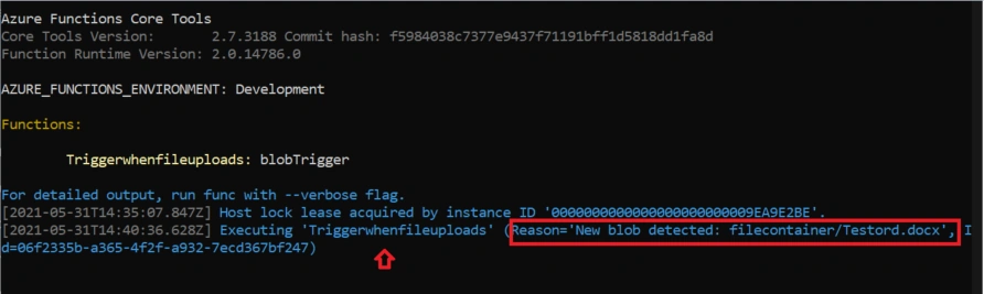 Create A Azure Function Triggered By Blob Storage Using C#