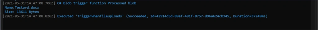 Create A Azure Function Triggered By Blob Storage Using C#