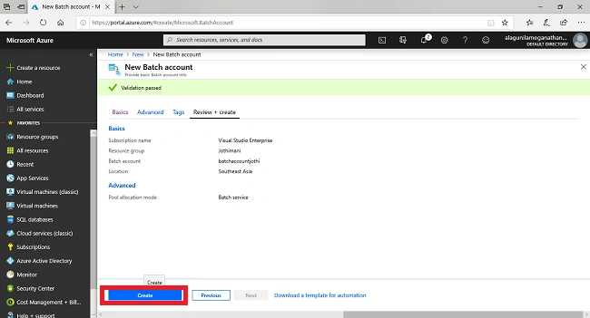 Create A Batch And Run Your First Batch Job