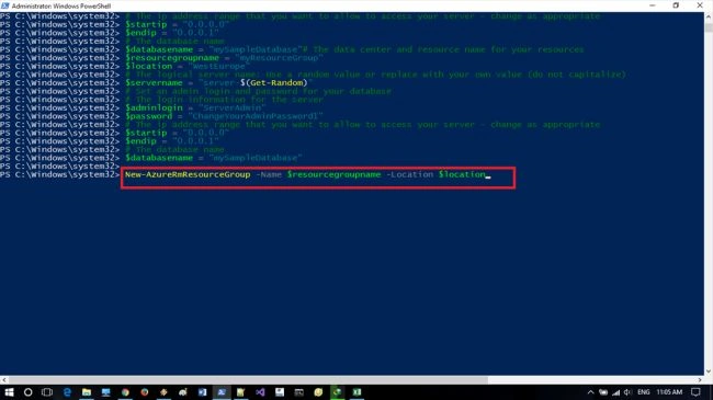 create azure resource group
