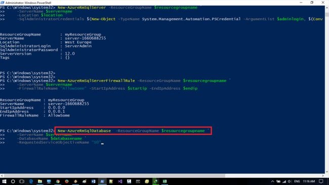 New-AzureRmSQLServerFirewallRule