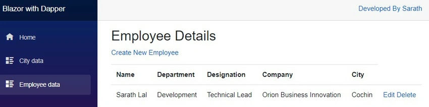 Employee data