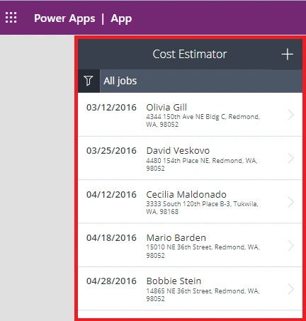 Create a canvas app in Power Apps
