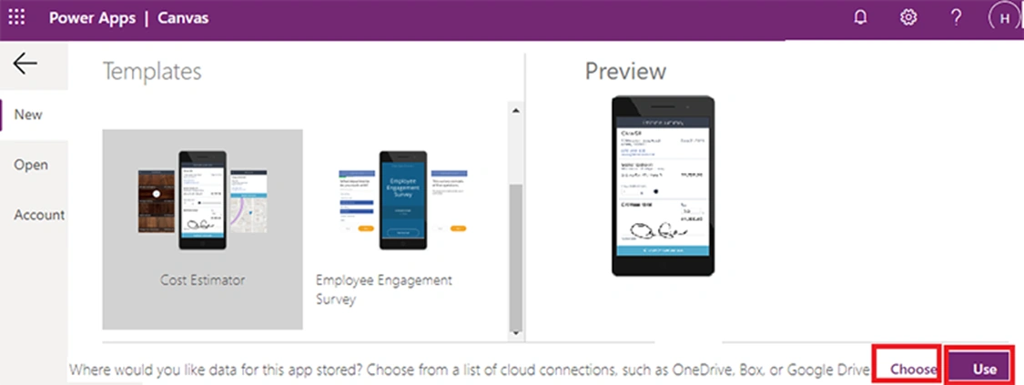 Create a canvas app in Power Apps