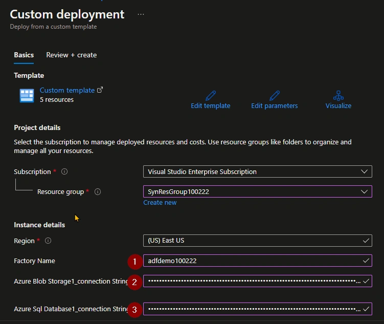 Restore Azure data factory