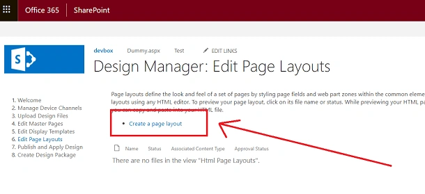 Create a Page Layout