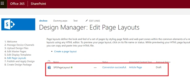 Page creation