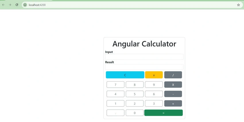 Angular calculator