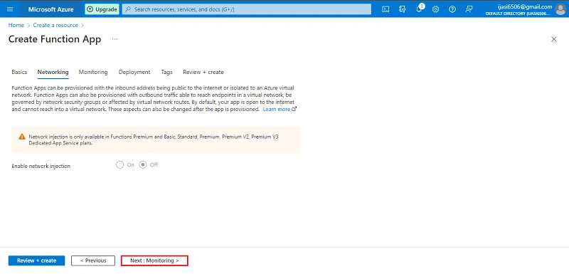 Create a Function App in Azure