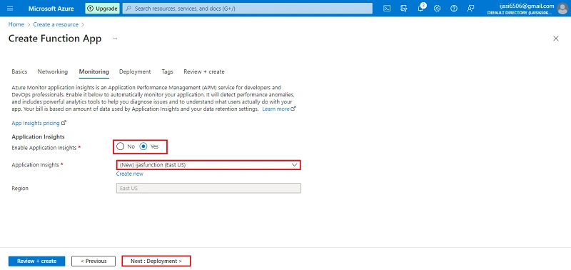 Create a Function App in Azure