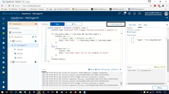 Azure function app
