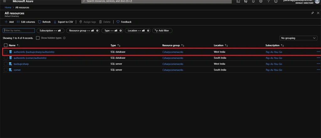 Create A Geo-Replication In Azure SQL Database