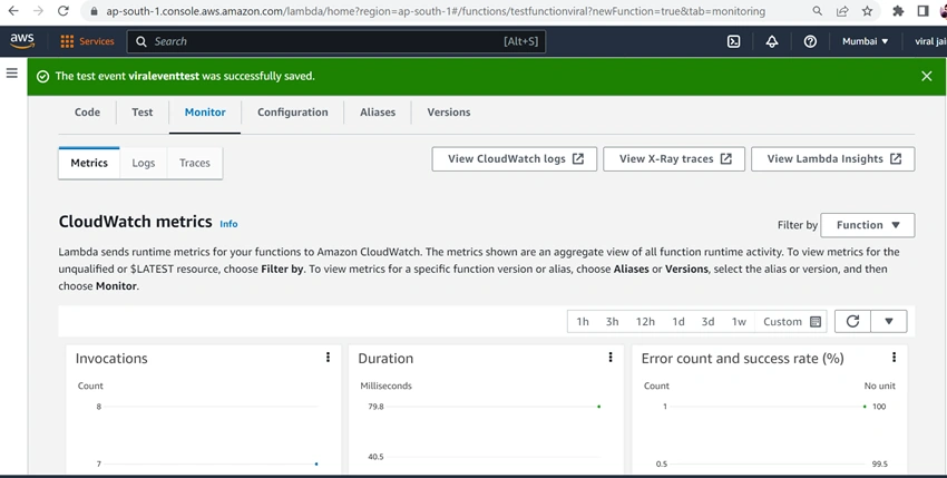 Create a Lambda function with AWS console