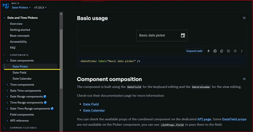 Date Component