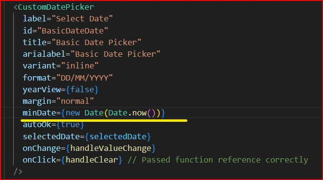 Customize date picker