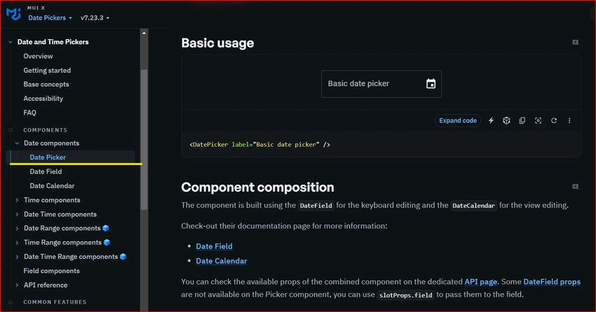 Date Component