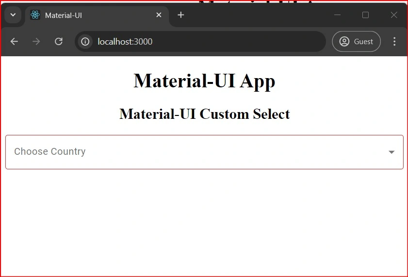 Error message