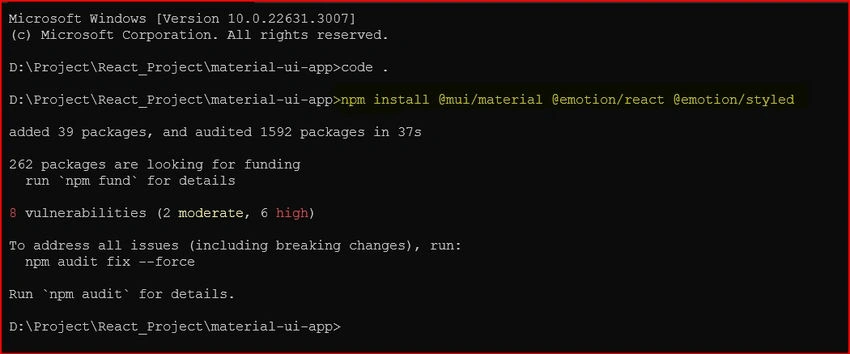 MUI Installation