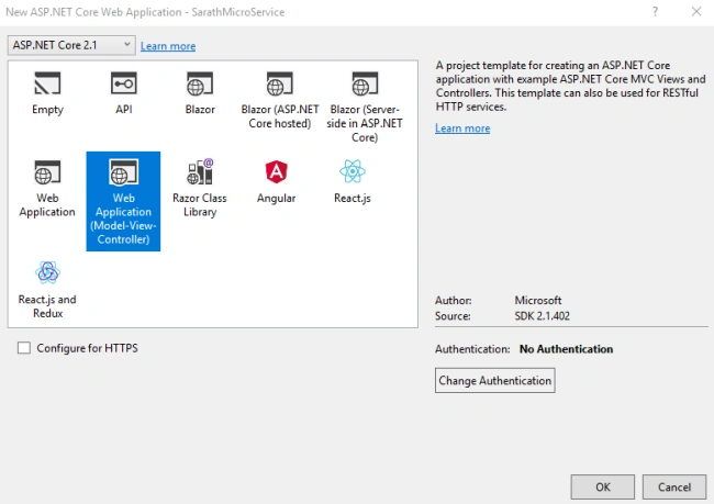 Create a MicroService in ASP.NET Core using Azure Service Fabric