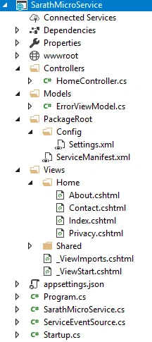 Create a MicroService in ASP.NET Core using Azure Service Fabric