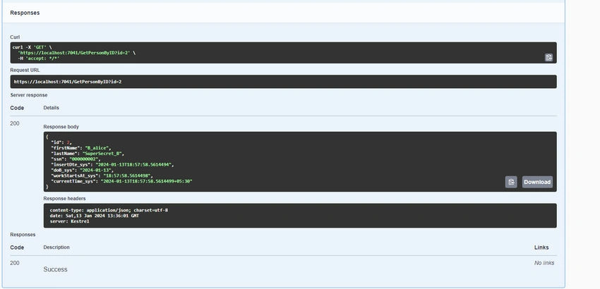 GetPersonById API