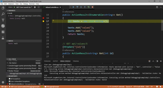Create a .NET Core Development Environment using Visual Studio Code
