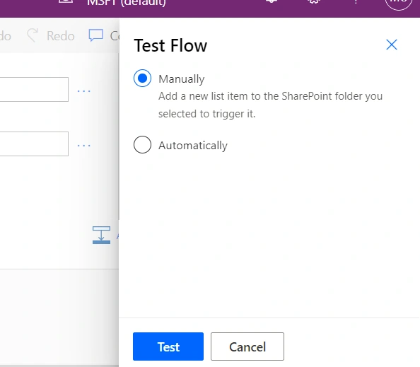 Test flow
