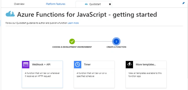 Create A Sever Less App Using Azure Function