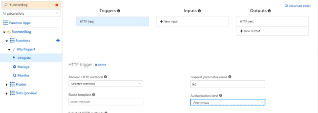 Create A Sever Less App Using Azure Function