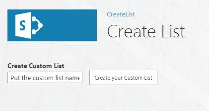 Create your Custom List