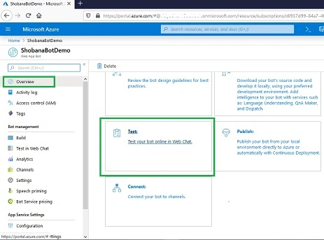 Click on overview
