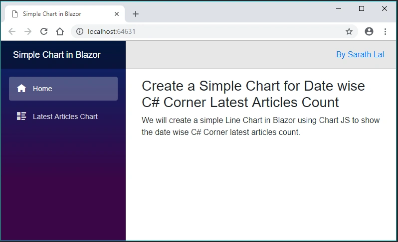Create a Simple 📈Chart for Date wise C# Corner Latest Articles Count