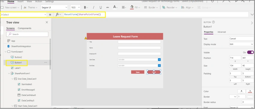 Create a Customized PowerApps Form