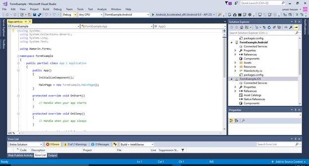 Xamarin Cross Platform App