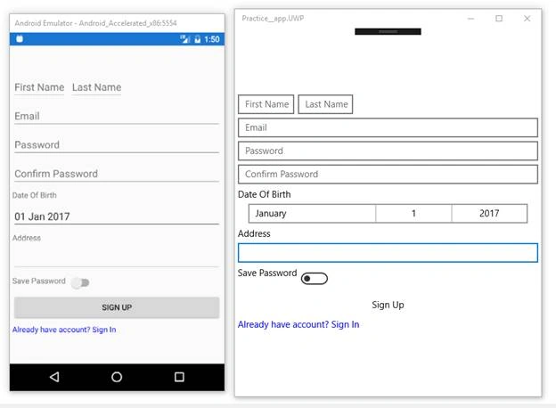 Xamarin Cross Platform App