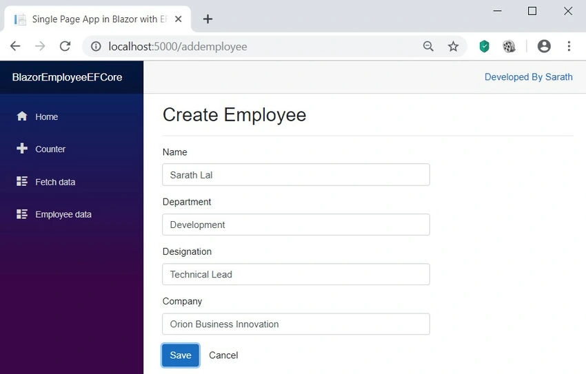 Create New Employee