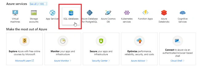 Create a SQL database in the Azure portal