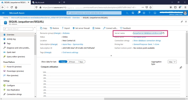 Create Your SQL Database In Azure Portal