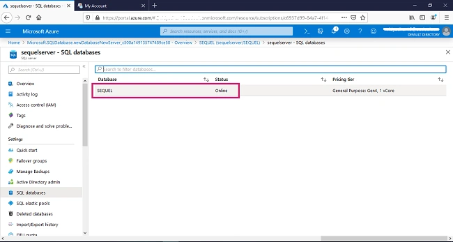 Create Your SQL Database In Azure Portal