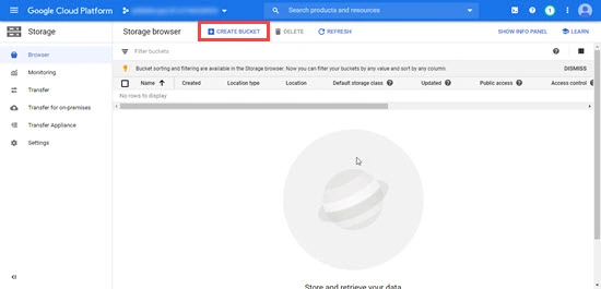 Create A Storage Bucket In Google Cloud Platform
