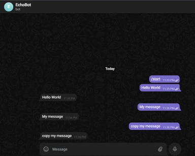 Telegram bot using Node JS