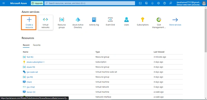 Create a Virtual Network in Azure Portal