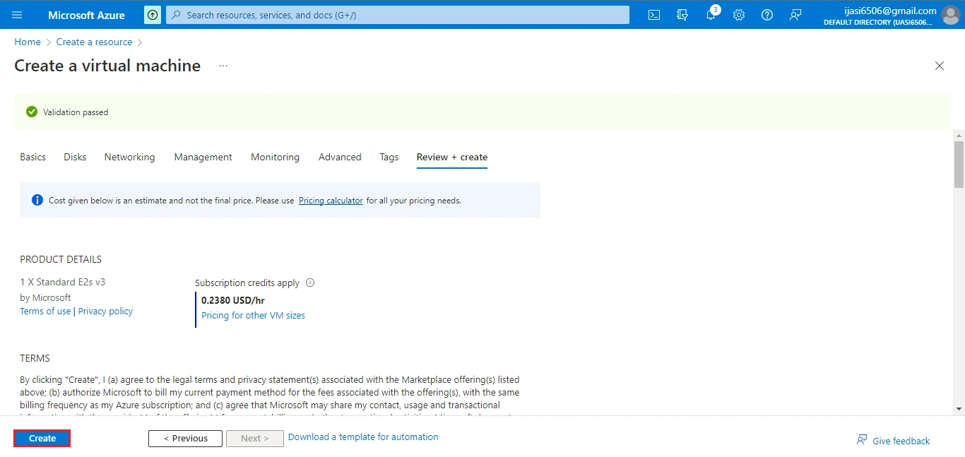 Create a Windows virtual machine in the Azure portal