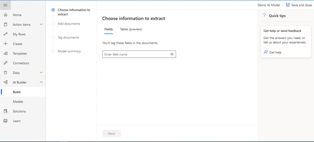 Create AI Model using AI Builder to Extract Data from Document in Power Platform