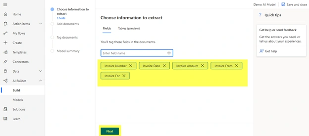 Create AI Model using AI Builder to Extract Data from Document in Power Platform