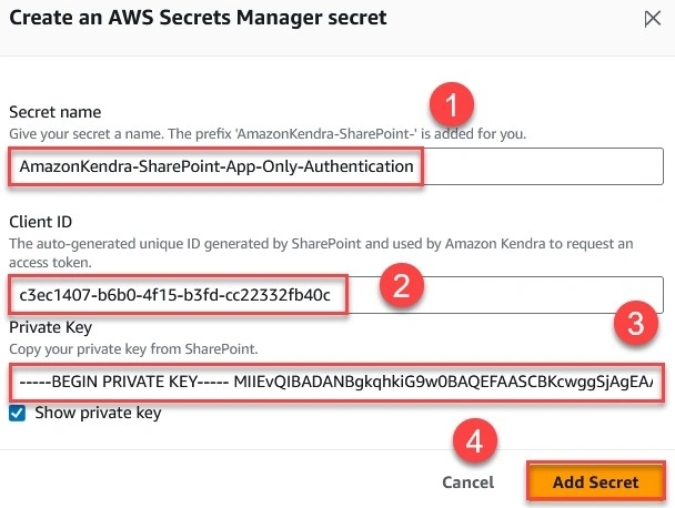 Add Secret