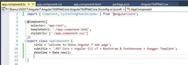 Getting Started With Angular 7 And ASP.NET Core 2.1