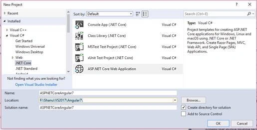 Getting Started With Angular 7 And ASP.NET Core 2.1