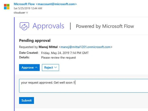 Create An Approval Workflow And Get Manager Response Via Email