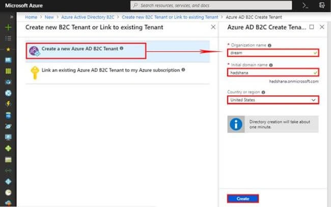 Create An Azure Active Directory B2C Tenant